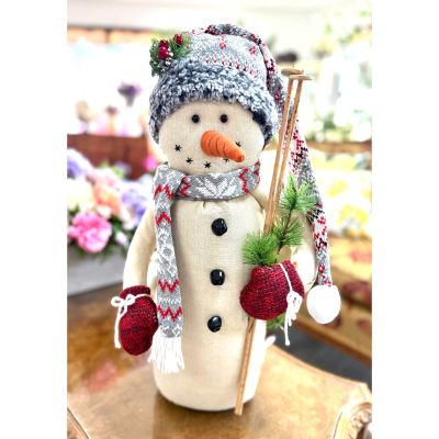 DiBella Flowers & Gifts Las Vegas - Gray Scarfed Snowman Decoration 