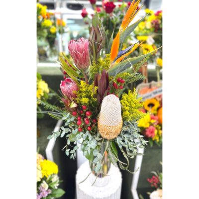 DiBella Flowers & Gifts Las Vegas - Tall Tropical Arrangement In the Cooler