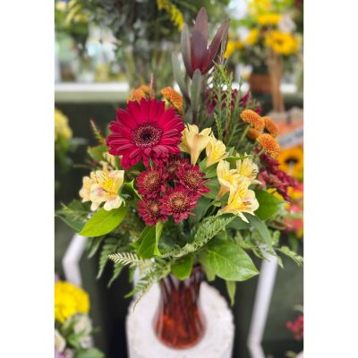 DiBella Flowers & Gifts Las Vegas - Crimson Tide Arrangement In the Cooler