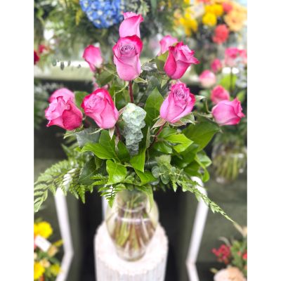 DiBella Flowers & Gifts Las Vegas - Dozen Lavender Rose Arrangement In the Cooler
