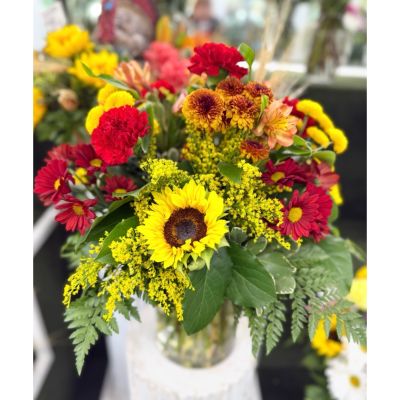 DiBella Flowers & Gifts Las Vegas - Golden Gathering Arrangement In the Cooler