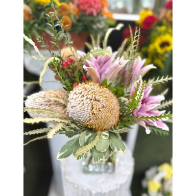 DiBella Flowers & Gifts Las Vegas - Sunset Tropic Arrangement In the Cooler