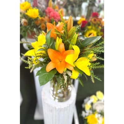 DiBella Flowers & Gifts Las Vegas - Sunfire Lily Arrangement In the Cooler