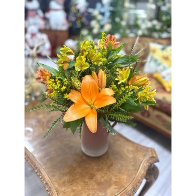 DiBella Flowers & Gifts Las Vegas - Celebrate the season of gratitude with this charming Thanksgiving bouquet, featuring vibrant autumn blooms. A perfect touch of harvest cheer for your holiday table or as a thoughtful gift.