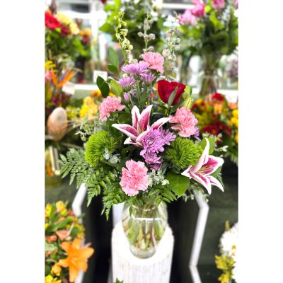 DiBella Flowers & Gifts Las Vegas - Colorful Romance Arrangement In the Cooler