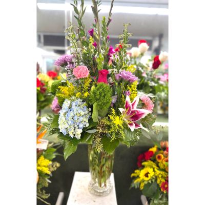 DiBella Flowers & Gifts Las Vegas - Colorburst Blooms Arrangement In the Cooler 