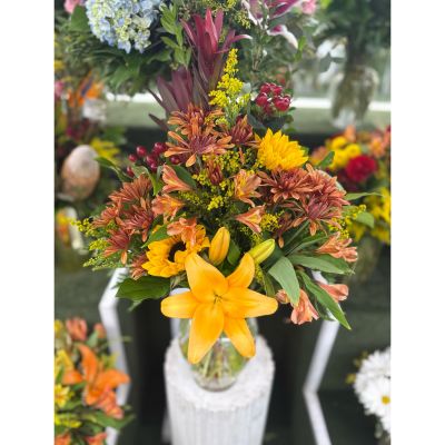DiBella Flowers & Gifts Las Vegas - Autumn Colorburst Arrangement In the Cooler