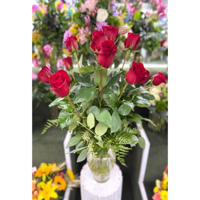 DiBella Flowers & Gifts Las Vegas - Dozen Red Roses Arrangement In the Cooler