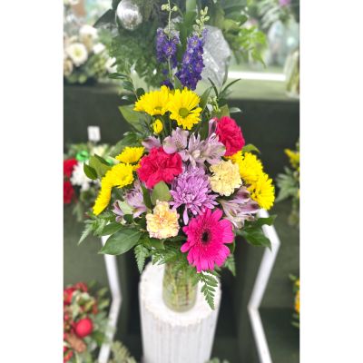 DiBella Flowers & Gifts Las Vegas - Bright & Bold Arrangement In the Cooler