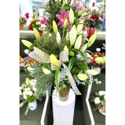DiBella Flowers & Gifts Las Vegas - White Lily Arrangement In the Cooler