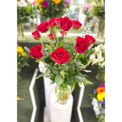 DiBella Flowers & Gifts Las Vegas - Dozen Red Roses Arrangement In the Cooler