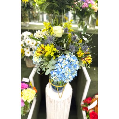 DiBella Flowers & Gifts Las Vegas - Beauty In Blue Arrangement In the Cooler