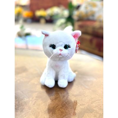 DiBella Flowers & Gifts Las Vegas - Amelia is an adorable white cat with soft fur, pink inner ears, and a tiny pink nose. Her sweet, sparkly eyes are framed with cute eyelashes, giving her an extra charming and lovable look. Perfect for anyone who loves a gentle, girly feline friend.