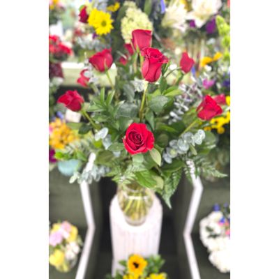 DiBella Flowers & Gifts Las Vegas - Dozen Red Roses Arrangement In the Cooler