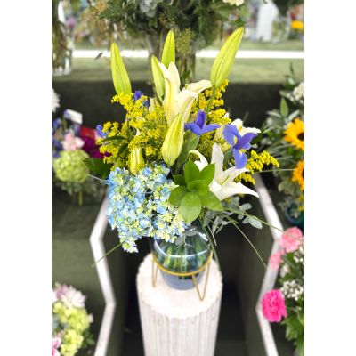 DiBella Flowers & Gifts Las Vegas - Beauty In Blue Arrangement In the Cooler