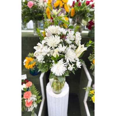 DiBella Flowers & Gifts Las Vegas - Wishing For White Arrangement In the Cooler
