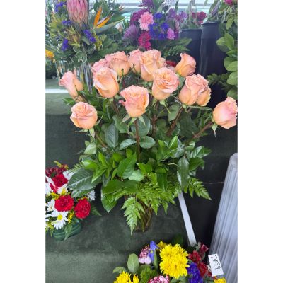 DiBella Flowers & Gifts Las Vegas - Two Dozen Shimmer Roses Arranged In the Cooler