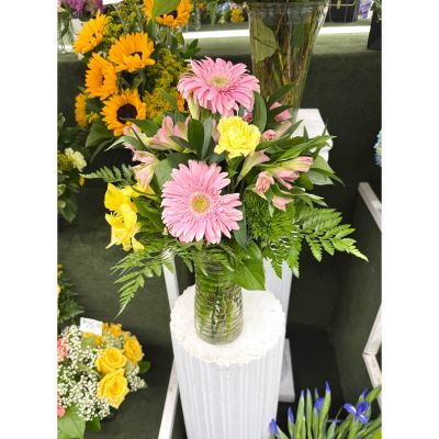 DiBella Flowers & Gifts Las Vegas - Pink Lemonade Arrangement In the Cooler 