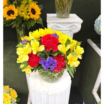 DiBella Flowers & Gifts Las Vegas - Cool Colors Bubble Bowl In the Cooler