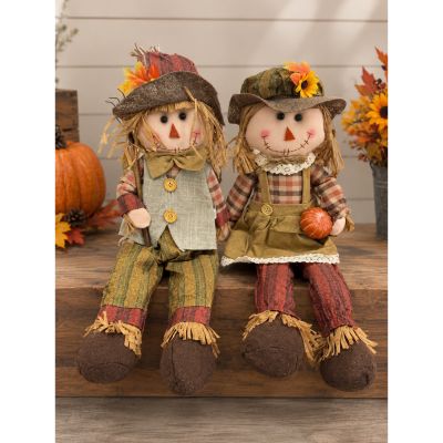 DiBella Flowers & Gifts Las Vegas - Meet Patch and Petunia, an adorable boy-and-girl scarecrow pair ready to bring warm harvest charm to any home or office. Displayed together, these festive fall friends make a cute addition to autumn decorating, Halloween displays, or a thoughtful seasonal gift. Available from DiBella Flowers and Gifts while supplies last.