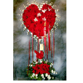 Superior Florist Ltd New York - A beautiful standing spray with red roses. Superior Florist exclusive.