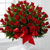 Superior Florist Ltd New York - The Red Rose Tribute is a large and stunning display of red roses, creating a beautiful and impactful floral tribute. The deep, rich hue of the red roses symbolizes love, respect, and enduring passion. This arrangement is a timeless expression of heartfelt emotions and serves as a powerful tribute to honor and celebrate the life of a loved one. The abundance of red roses conveys a sense of profound love and admiration, making this floral display a fitting and elegant way to pay respects and express condolences during moments of remembrance.





