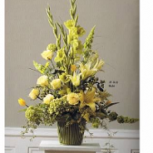 Superior Florist Ltd New York - A lovely yellow and green floral basket.