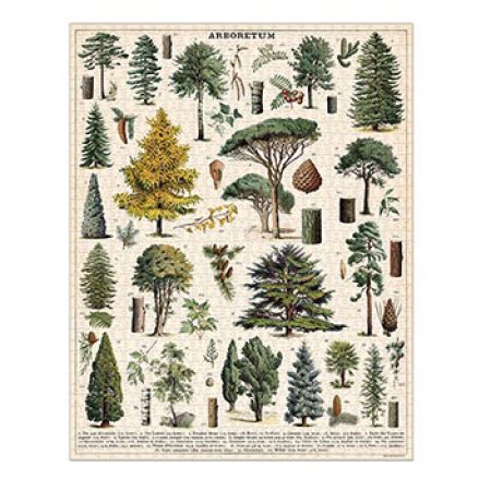 Bouquets Denver - 1000 piece puzzle of Vintage botanical sketches of tree varieties. 28inx22in