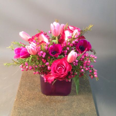 Bouquets Denver - Introducing a vibrant bouquet featuring a captivating mix of roses, tulips, and a selection of brightly-colored blossoms. Enjoy the immediate beauty with our same-day flower delivery, ensuring this lively arrangement promptly enhances your space. Revel in the harmonious blend of classic roses, cheerful tulips, and an array of vibrant blossoms, creating a visually stunning and dynamic display. Elevate your surroundings with the lively charm and elegance of this thoughtfully curated bouquet. Make a statement with the luxurious combination of blooms, perfect for brightening any occasion. Delight in the freshness and variety of this bouquet, capturing the essence of beauty and joy. Share the vibrancy of this floral ensemble with someone special or treat yourself to this exquisite burst of color and fragrance.






