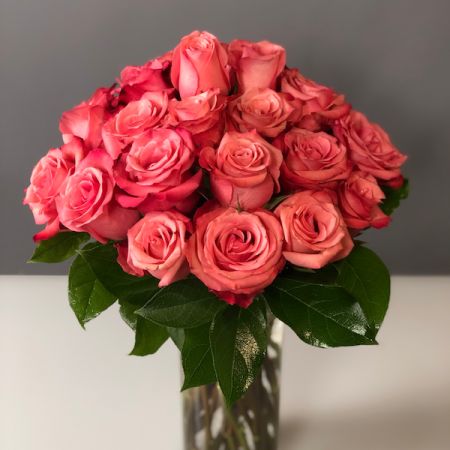 Bouquets Denver - Indulge in the opulence of two dozen tall roses, customizable in color, and expertly arranged in a lush and compact European form. Elevate your choice with deluxe and premium options, featuring showier complimentary flowers and upscale vases for added sophistication. Enjoy the convenience of same-day flower delivery, ensuring your elegant bouquet arrives promptly. Make a statement with the refined beauty of this meticulously arranged floral display, perfect for any occasion. Personalize your bouquet with the deluxe and premium selections for an extra touch of luxury. Delight in the beauty and freshness of this thoughtfully-curated arrangement that captures Two dozen roses in one of five Standard colors, arranged artfully in clear glass. The essence of elegance.






