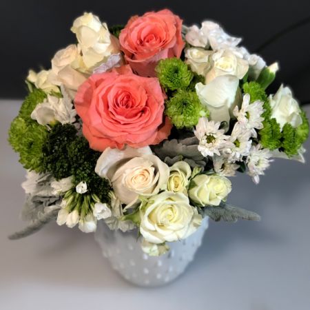 Bouquets Denver - Embrace the sweetness of joy with this delightful arrangement where sweet roses take center stage. The predominant theme is a burst of happiness, featuring either peach or lavender focal roses, adding a touch of elegance. Enjoy the convenience of same-day flower delivery, ensuring this expression of joy promptly graces your space. Elevate your surroundings with the soft and charming hues that captivate the senses. Make a statement with this thoughtfully curated bouquet, perfect for any occasion. Delight in the beauty of sweet roses, embodying the essence of joy and tenderness. Share this charming floral display as a heartfelt gift or a beautiful addition to your decor.






