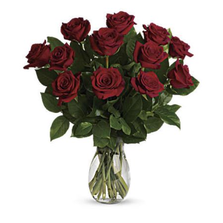 Bouquets Denver - Ignite passion this Valentine's Day with twelve premium, crimson red roses.  Their exceptionally tall 32-inch stems create a dramatic, luxurious display, showcasing unparalleled quality and elegance.  More than just flowers, they're a whispered promise, a breathtaking expression of your deepest love and devotion.  Give the unforgettable gift of romance.